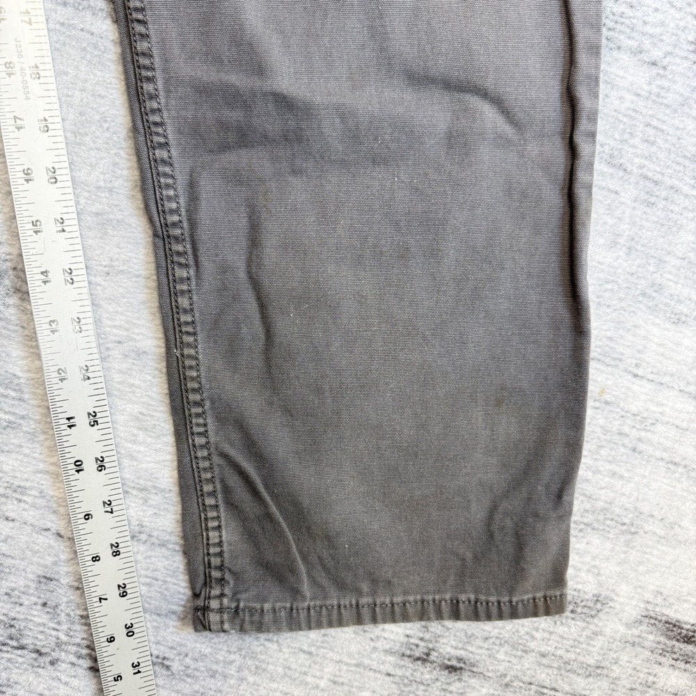 Carhartt Mens Relaxed Fit Rugged Flex Work Pants Grey 38x32 Distressed - Picture 10 of 11